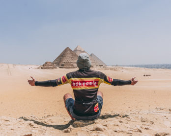 davide travelli at the pyramids in cairo